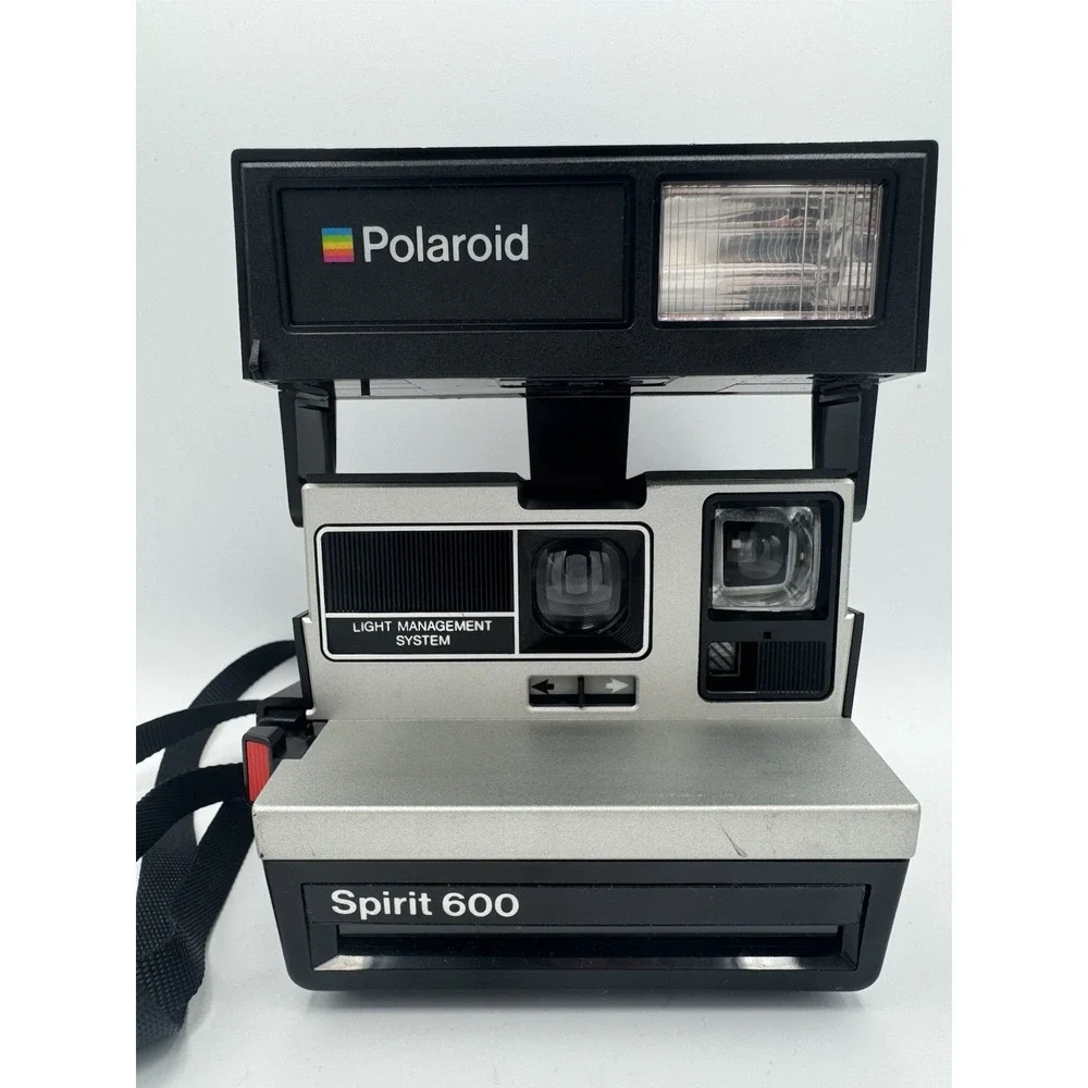 Vintage Polaroid Spirit 600 Instant Film Camera Built-In Flash VGC W/ Strap